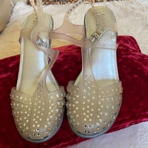 STUART WEITZMAN shoes transparent with diamonds